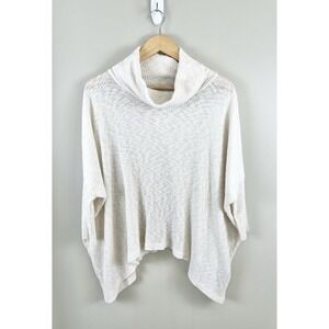 Free People Beach‎ World Traveler Split Back Hem Women's Size Sm Ivory USA Made